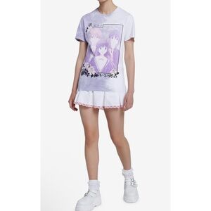 Fruits Basket Trio Lavender Tie Dye Boyfriend Fit Tee